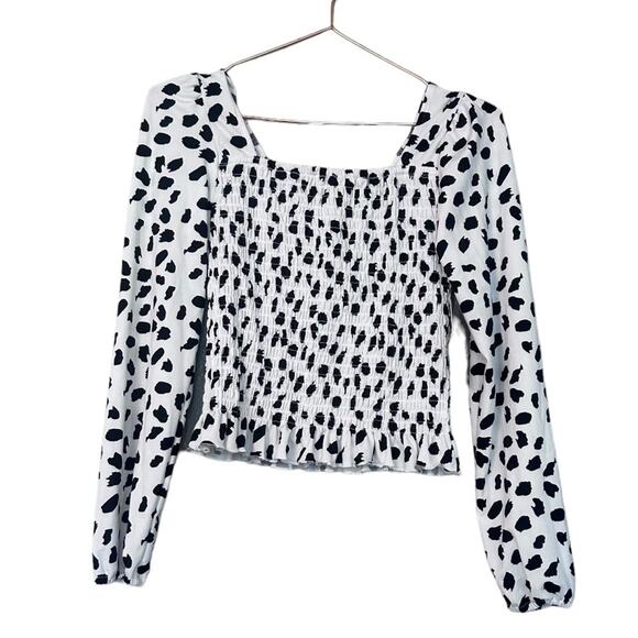 Lark + Grey Dalmatian print long sleeve top.new with tag size small - Picture 1 of 6